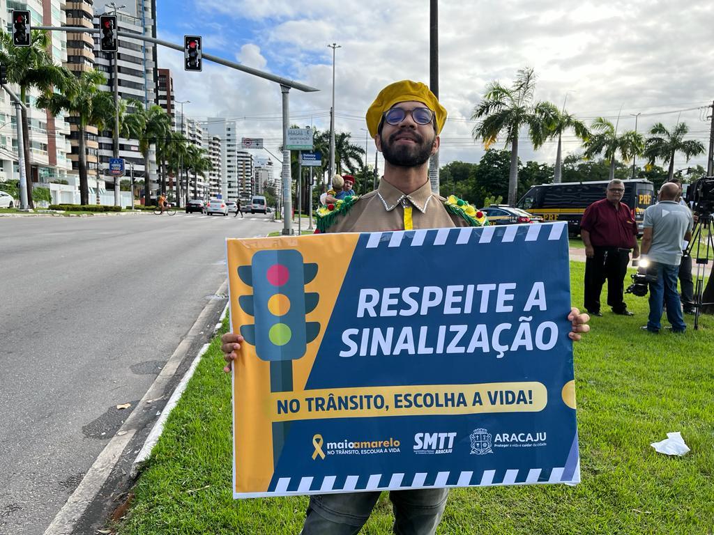 SMTT de Aracaju abre a campanha do Maio Amarelo com ações educativas em toda a cidade - SMTT Aracaju